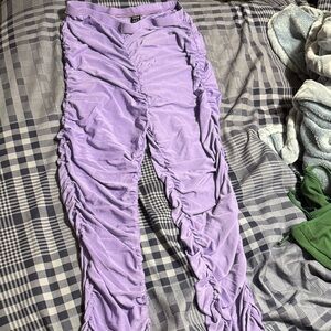 Adult Purple Ruched Pants